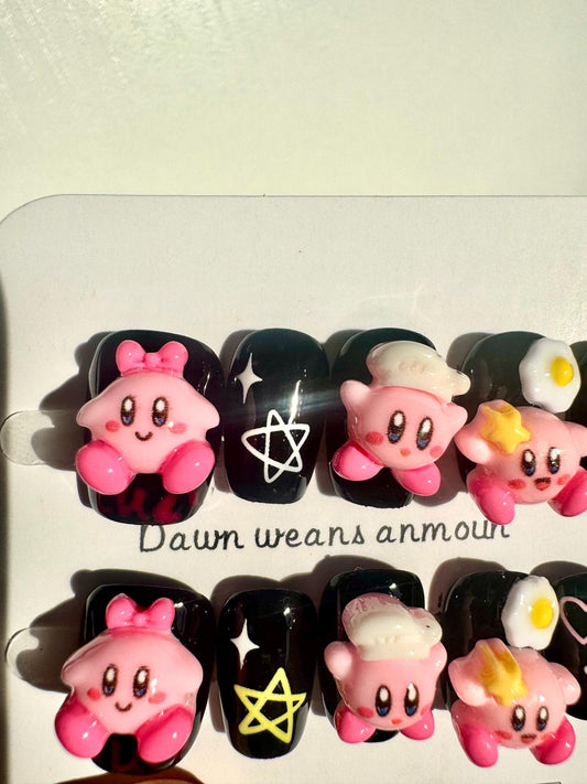 Kirby black nails